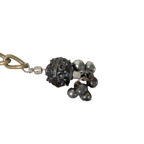 Chico's Womens Beaded Belt One Size Beaded Strands Chain Metal Oval Medallion - Picture 5 of 5